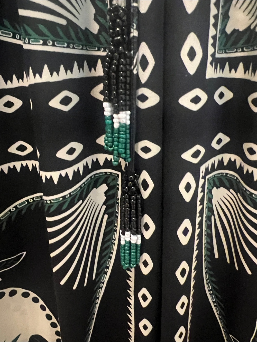 Rachel Zoe Black, Cream & Green Wide Leg Pants - Picture 2 of 3